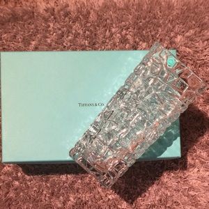 Tiffany & Co Sierra Square 9.5” Crystal Vase